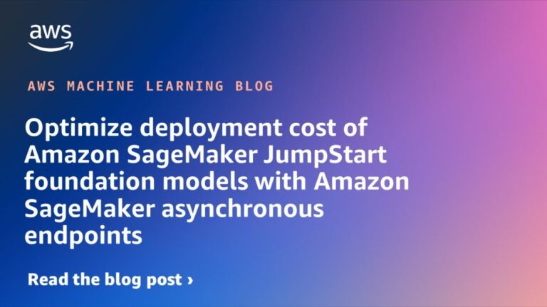 Оптимизируйте затраты на развертывание базовых моделей Amazon SageMaker JumpStart с помощью асинхронных конечных точек Amazon SageMaker.
 | DeepTech