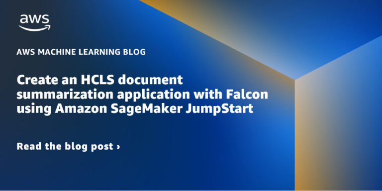 Создайте приложение для обобщения документов HCLS с помощью Falcon с помощью Amazon SageMaker JumpStart.
 | DeepTech