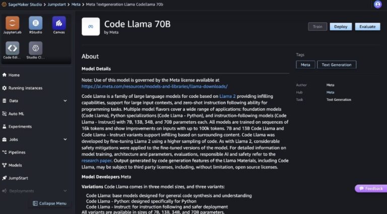 Code Llama 70B теперь доступен в Amazon SageMaker JumpStart
 | DeepTech